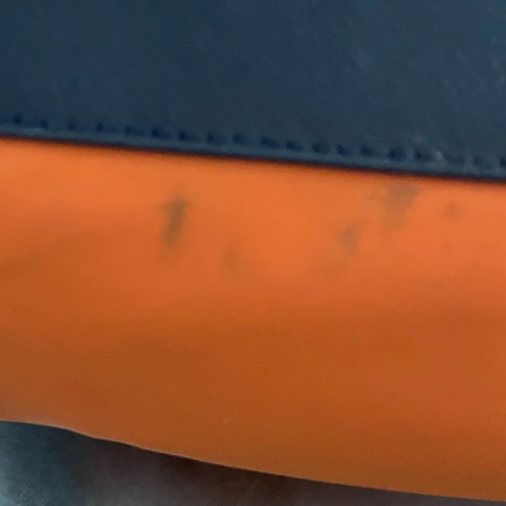 TORY BURCH Extra Large Orange Duffel Travel Bag With XL Tory Burch Dust Bag
